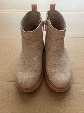 Cat & Jack Pink Floral Girls' Ankle Boots